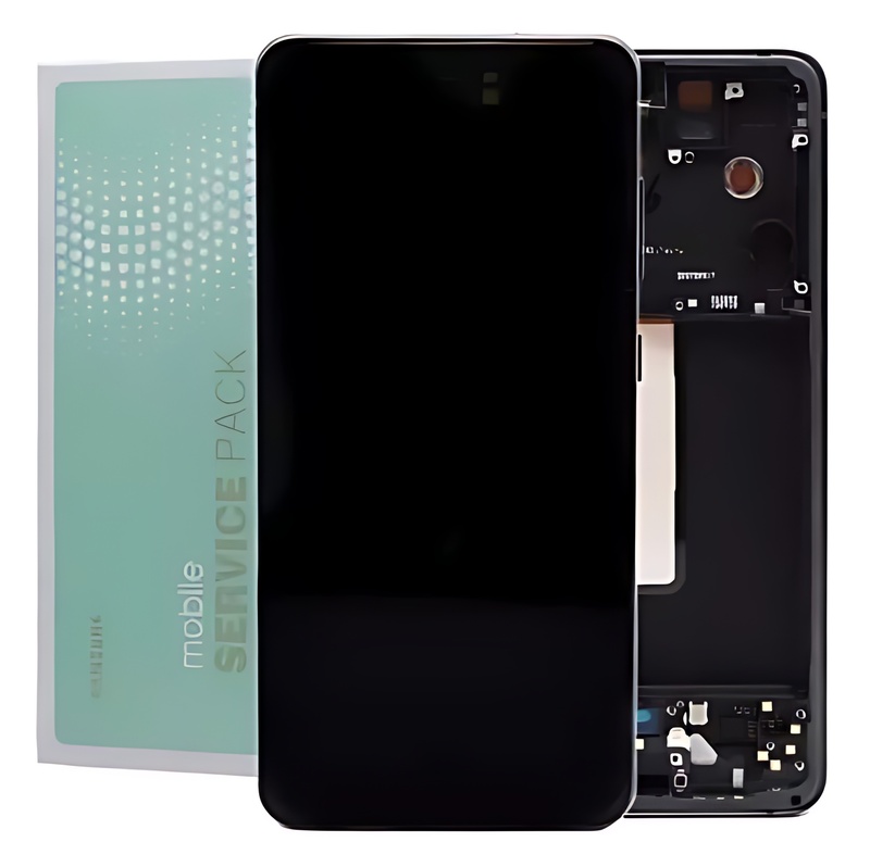 Genuine Samsung S21 FE , G990 - Replacement AMOLED Touch Screen Assembly With Chassis - Graphite - Service Pack - GH82 - 26414A