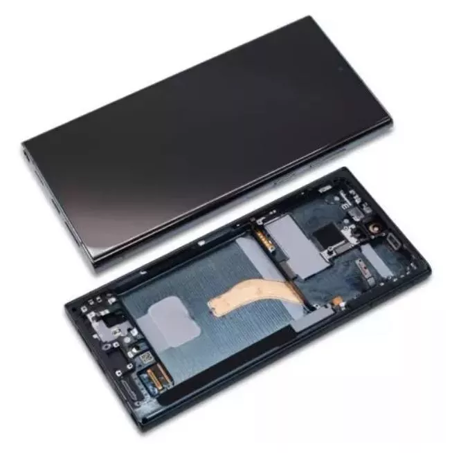 Genuine Samsung Galaxy S22 Ultra , S908 - Replacement AMOLED Touch Screen Assembly With Chassis - Green - Authorised Refurbished - GH82 - 27488D