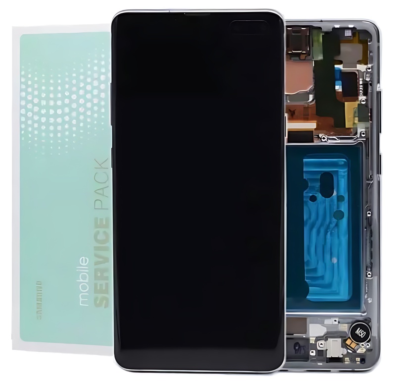 Genuine Samsung S10 5G , G977 - Replacement AMOLED Touch Screen Assembly With Chassis - Majestic Black - Service Pack - GH82 - 20442B