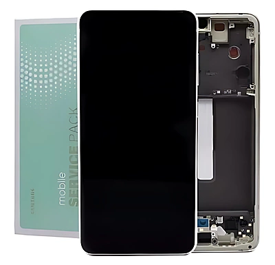 Genuine Samsung S21 FE , G990 - Replacement AMOLED Touch Screen Assembly With Chassis - Olive - Service Pack - GH82 - 26420C