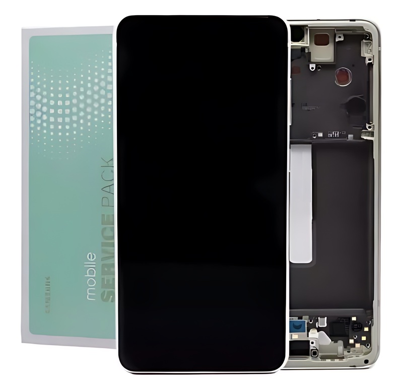 Genuine Samsung S21 FE , G990 - Replacement AMOLED Touch Screen Assembly With Chassis - Olive - Service Pack - GH82 - 26420C
