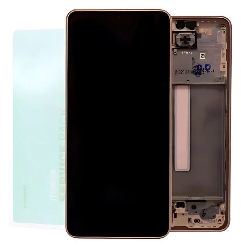 For Samsung A33 5G , A336 - Replacement AMOLED Touch Screen Assembly With Chassis - Peach - Service Pack - GH82 - 28143D