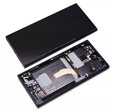 Genuine Samsung Galaxy S22 Ultra , S908 - Replacement AMOLED Touch Screen Assembly With Chassis - Phantom Black - Authorised Refurbished - GH82 - 27488A