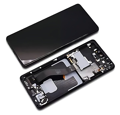 Genuine Samsung Galaxy S21 Ultra , G998 - Replacement AMOLED Touch Screen Assembly With Chassis - Phantom Black - Authorised Refurbished - GH82 - 26036A