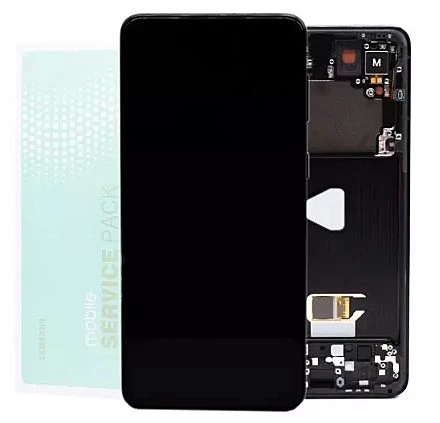 Genuine Samsung S21 Plus , G996 - Replacement AMOLED Touch Screen Assembly With Chassis - Phantom Black - Service Pack - GH82 - 27268A
