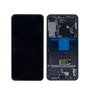 Genuine Samsung S22 , S901 - Replacement AMOLED Touch Screen Assembly With Chassis - Phantom Black - Service Pack - GH82 - 27521A