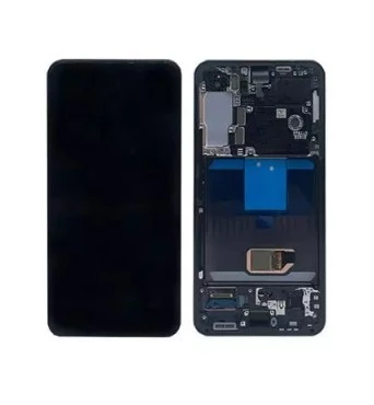 Genuine Samsung S22 , S901 - Replacement AMOLED Touch Screen Assembly With Chassis - Phantom Black - Service Pack - GH82 - 27521A