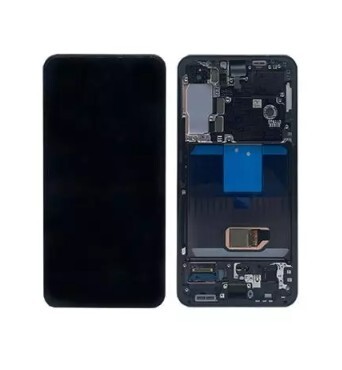 Genuine Samsung S22 , S901 - Replacement AMOLED Touch Screen Assembly With Chassis - Phantom Black - Service Pack - GH82 - 27521A