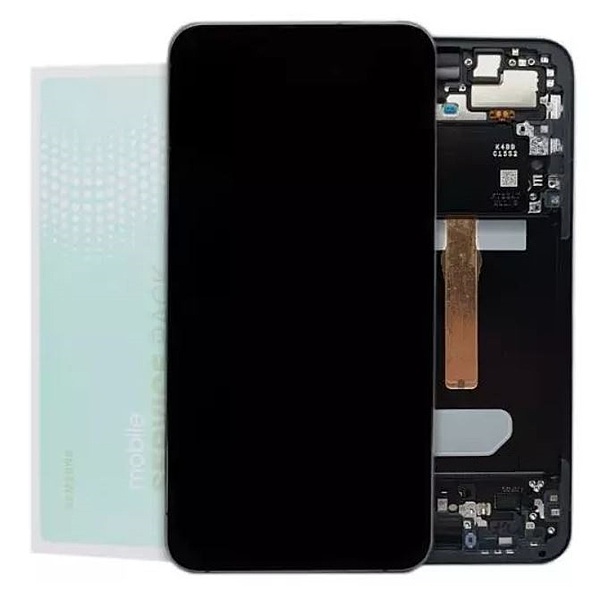 Genuine Samsung S22 Plus , S906 - Replacement AMOLED Touch Screen Assembly With Chassis - Phantom Black - Service Pack - GH82 - 27500A