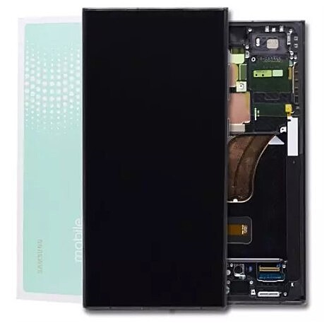 Genuine Samsung S23 Ultra , S918 - Replacement AMOLED Touch Screen Assembly With Chassis - Phantom Black - Service Pack - GH82 - 30465A