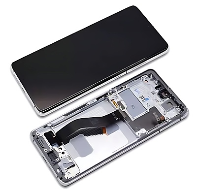 Genuine Samsung Galaxy S21 Ultra , G998 - Replacement AMOLED Touch Screen Assembly With Chassis - Phantom Silver - Authorised Refurbished - GH82 - 26036B