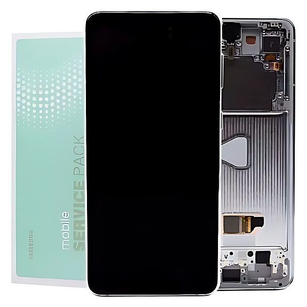 Genuine Samsung S21 Plus , G996 - Replacement AMOLED Touch Screen Assembly With Chassis - Phantom Silver - Service Pack - GH82 - 24553C