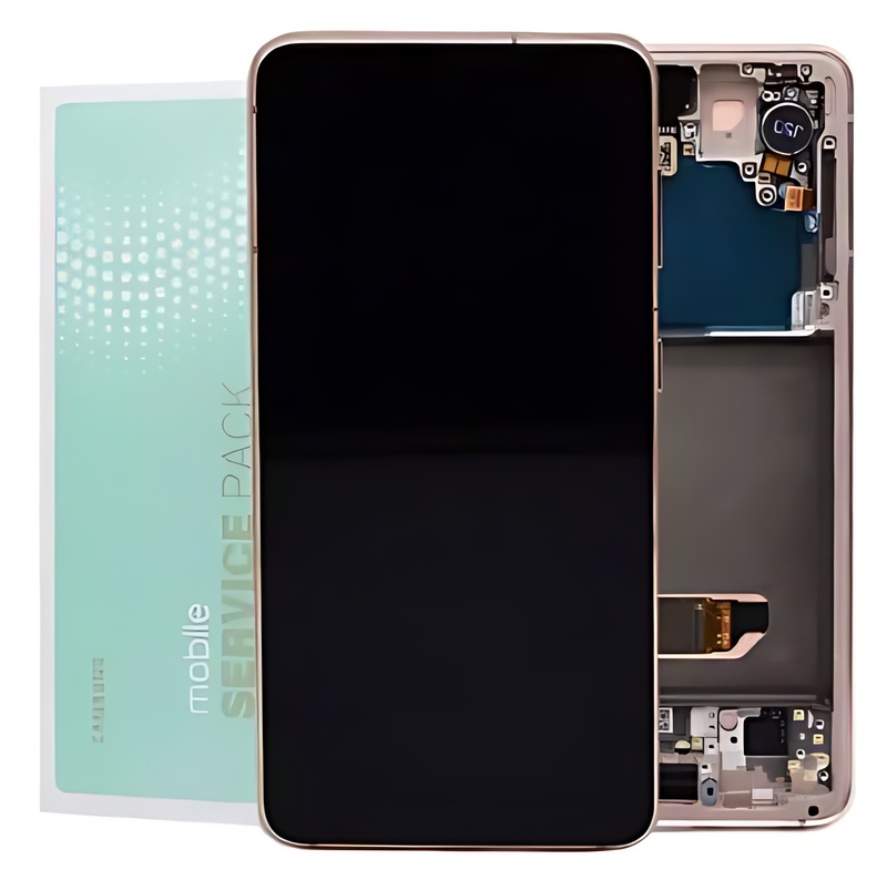Genuine Samsung S21 5G , G991 - Replacement AMOLED Touch Screen Assembly With Chassis - Phantom Violet - Service Pack - GH82 - 24544B