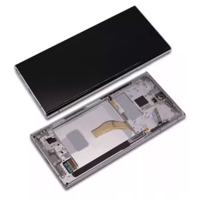 Genuine Samsung Galaxy S22 Ultra , S908 - Replacement AMOLED Touch Screen Assembly With Chassis - Phantom White - Authorised Refurbished - GH82 - 27488C