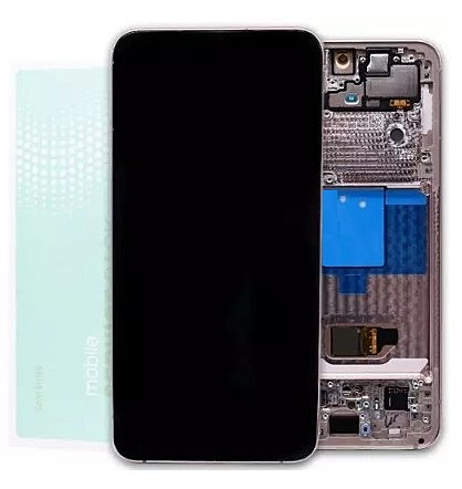 Genuine Samsung S22 , S901 - Replacement AMOLED Touch Screen Assembly With Chassis - Pink Gold - Service Pack - GH82 - 27520D