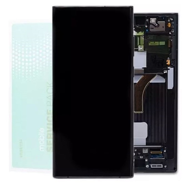 Genuine Samsung S22 Ultra , S908 - Replacement AMOLED Touch Screen Assembly With Chassis - Red , Sky Blue , Cream - Service Pack - GH82 - 27488E