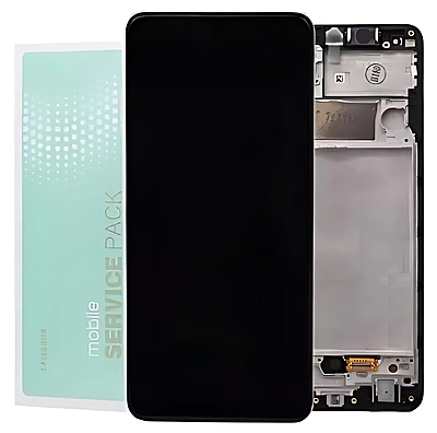 Genuine Samsung A32 , A325 - Replacement AMOLED Touch Screen Assembly With Chassis - Service Pack - GH82 - 25566A