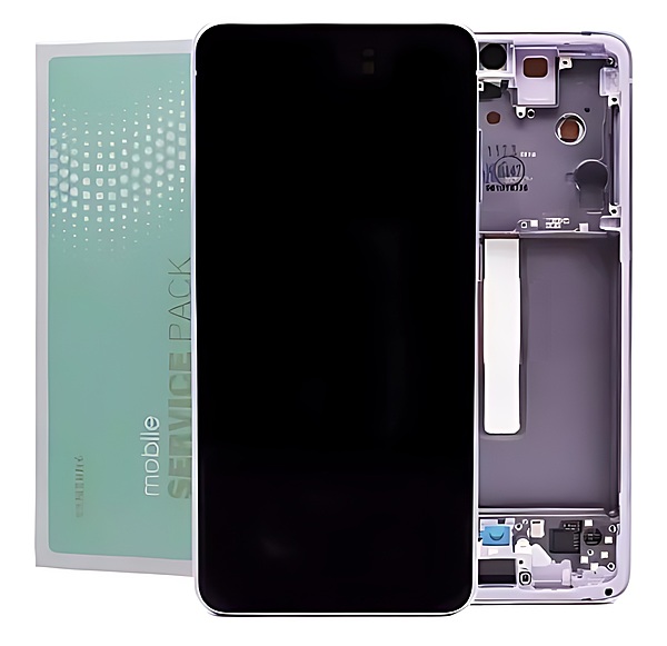Genuine Samsung S21 FE , G990 - Replacement AMOLED Touch Screen Assembly With Chassis - Violet - Service Pack - GH82 - 26420D
