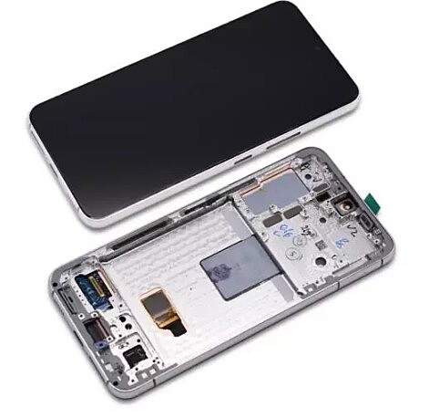 Genuine Samsung Galaxy S22 , G901 - Replacement AMOLED Touch Screen Assembly With Chassis - White - Authorised Refurbished - GH82 - 27521B
