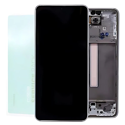 For Samsung A33 5G , A336 - Replacement AMOLED Touch Screen Assembly With Chassis - White - Service Pack - GH82 - 28143B