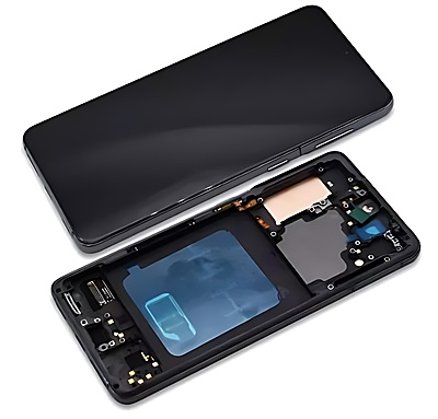 Samsung Galaxy S21 , G991 - Replacement AMOLED Touch Screen Assembly With Frame - Black