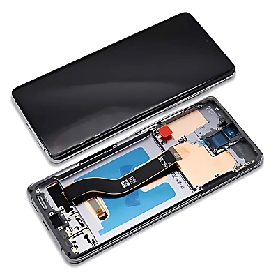 Samsung Galaxy S20 Plus , G985 - Replacement AMOLED Touch Screen Assembly With Frame - Grey