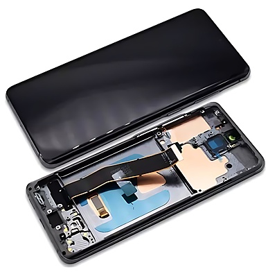 Samsung Galaxy S20 , G980 - Replacement AMOLED Touch Screen Assembly With Frame - Grey