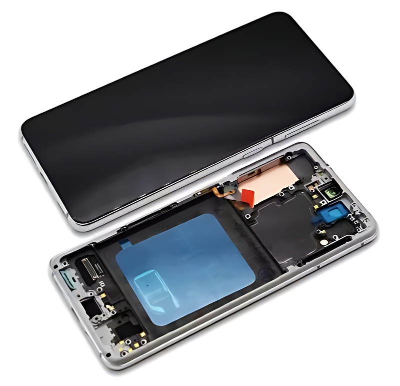 Samsung Galaxy S21 , G991 - Replacement AMOLED Touch Screen Assembly With Frame - Silver