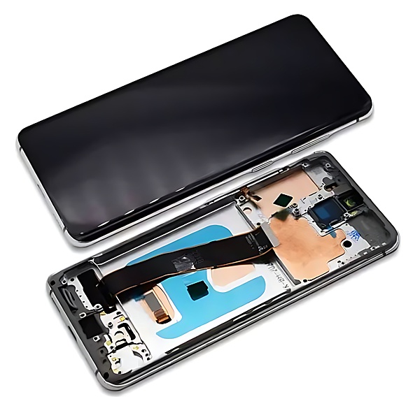 Samsung Galaxy S20 , G980 - Replacement AMOLED Touch Screen Assembly With Frame - Silver