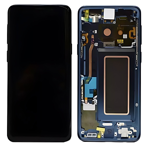 For Samsung Galaxy S9 G960 - Replacement AMOLED Touch Screen With Chassis - Coral Blue