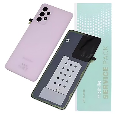 For Samsung A52s , A528 - Replacement Battery Cover , Rear Panel With Camera Lens - Awesome Purple - Service Pack - GH82 - 26858C