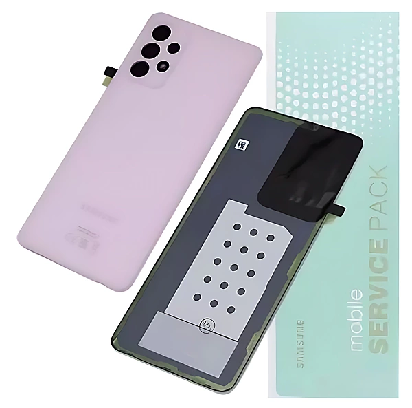 For Samsung A52s , A528 - Replacement Battery Cover , Rear Panel With Camera Lens - Awesome Purple - Service Pack - GH82 - 26858C
