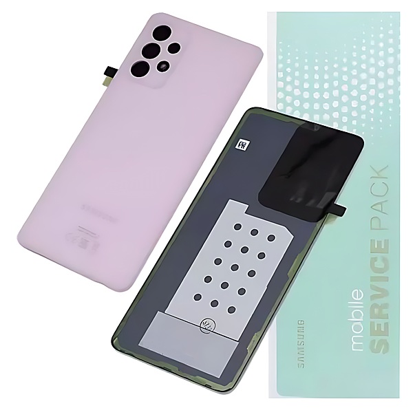 For Samsung A52s , A528 - Replacement Battery Cover , Rear Panel With Camera Lens - Awesome Purple - Service Pack - GH82 - 26858C