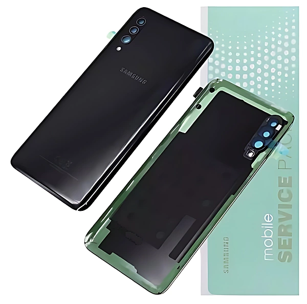 For Samsung A90 5G , A908 - Replacement Battery Cover , Rear Panel With Camera Lens - Black - Service Pack - GH82 - 20741A