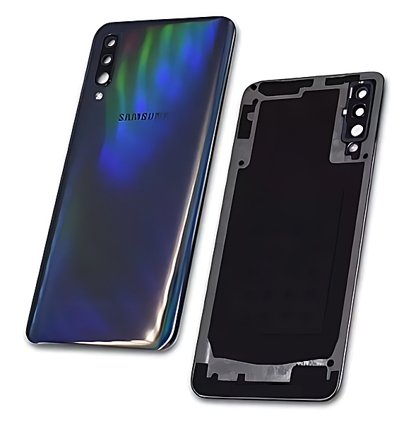 For Samsung Galaxy A50 , A505 - Replacement Battery Cover , Rear Panel With Camera Lens - Black - (Grade C)