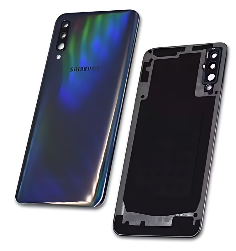 For Samsung Galaxy A50 , A505 - Replacement Battery Cover , Rear Panel With Camera Lens - Black - (Grade C)
