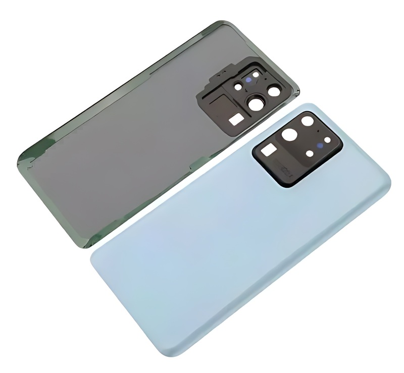 Samsung Galaxy S20 Ultra , G988 - Replacement Battery Cover , Rear Panel With Camera Lens - Blue -