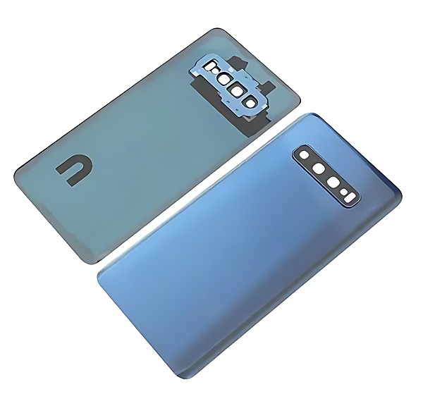 For Samsung Galaxy S10 Plus , G975 - Replacement Battery Cover , Rear Panel With Camera Lens - Blue