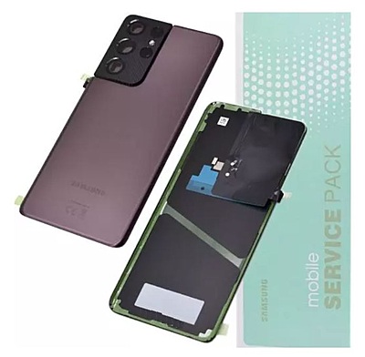 Genuine Samsung S21 Ultra , G998 - Replacement Battery Cover , Rear Panel With Camera Lens - Brown - Service Pack - GH82 - 24499E