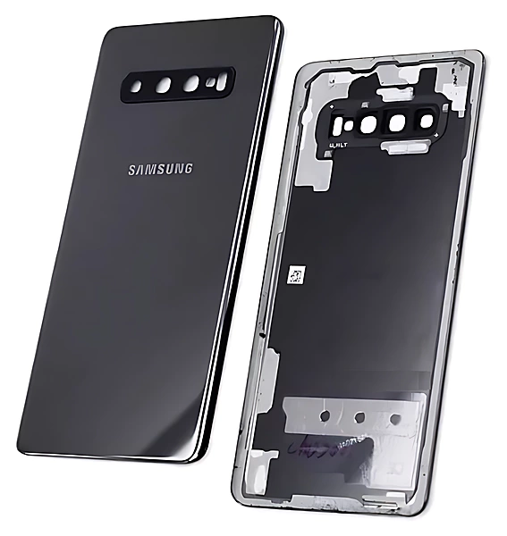 For Samsung Galaxy S10 Plus , G975 - Replacement Battery Cover , Rear Panel With Camera Lens - Ceramic Black - (Grade C)