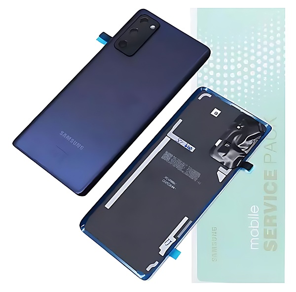 Samsung Galaxy S20 FE , G780 - Replacement Battery Cover , Rear Panel With Camera Lens - Cloud Navy - Service Pack - GH82 - 24263A