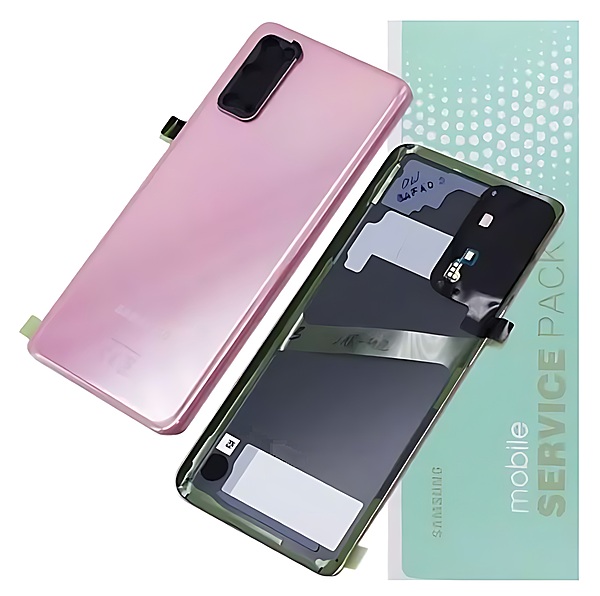 Genuine Samsung S20 , G980 - Replacement Battery Cover , Rear Panel With Camera Lens - Cloud Pink - Service Pack - GH82 - 22068C