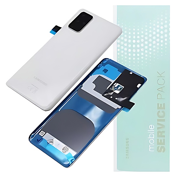 Genuine Samsung S20 Plus , G985 - Replacement Battery Cover , Rear Panel With Camera Lens - Cloud White - Service Pack - GH82 - 22032B