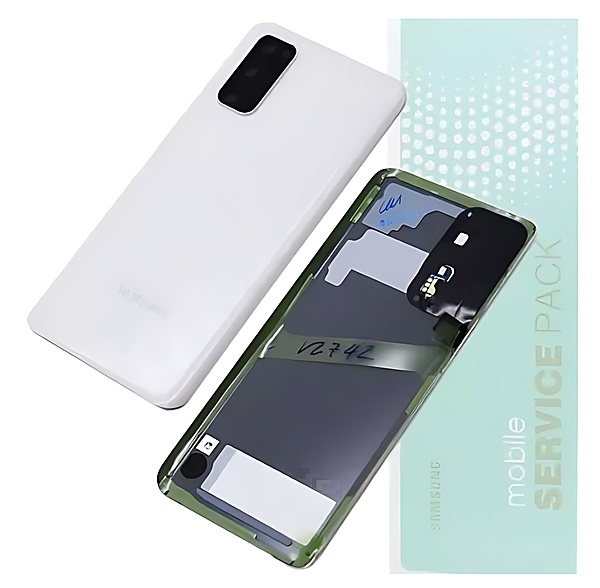 Genuine Samsung S20 , G980 - Replacement Battery Cover , Rear Panel With Camera Lens - Cloud White - Service Pack - GH82 - 22068B