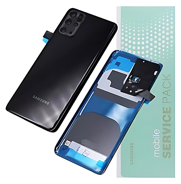 Genuine Samsung S20 Plus , G985 - Replacement Battery Cover , Rear Panel With Camera Lens - Cosmic Black - Service Pack - GH82 - 22032A