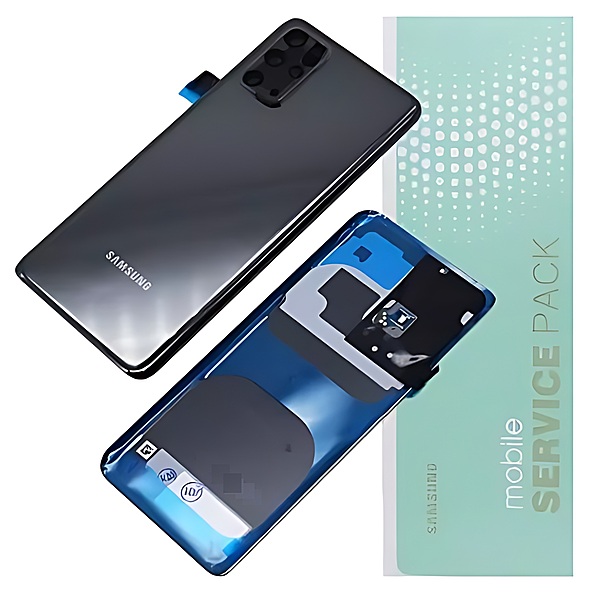 Genuine Samsung S20 Plus , G985 - Replacement Battery Cover , Rear Panel With Camera Lens - Cosmic Grey - Service Pack - GH82 - 22032E