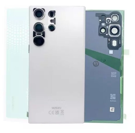 Genuine Samsung S23 Ultra , S918 - Replacement Battery Cover , Rear Panel With Camera Lens - Cream - Service Pack - GH82 - 30400B