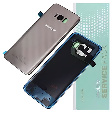 For Samsung S8 Plus , G955 - Replacement Battery Cover , Rear Panel With Camera Lens - Gold - Service Pack - GH82 - 14015F