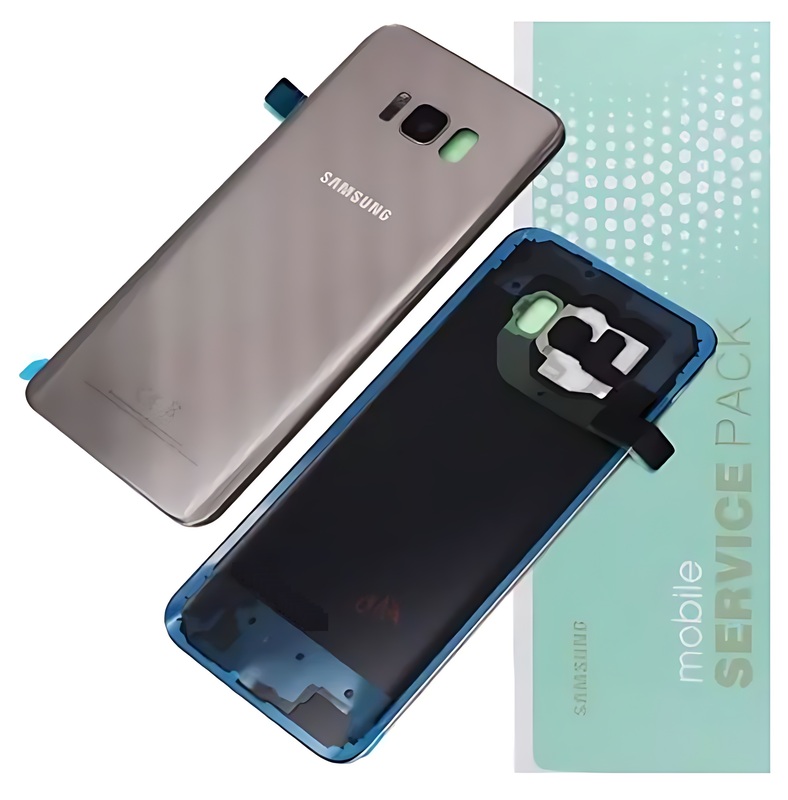 For Samsung S8 Plus , G955 - Replacement Battery Cover , Rear Panel With Camera Lens - Gold - Service Pack - GH82 - 14015F