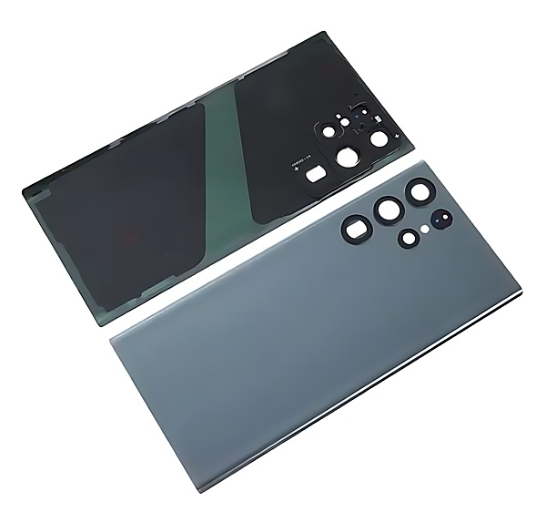 For Samsung Galaxy S22 Ultra , S908 - Replacement Battery Cover , Rear Panel With Camera Lens - Graphite